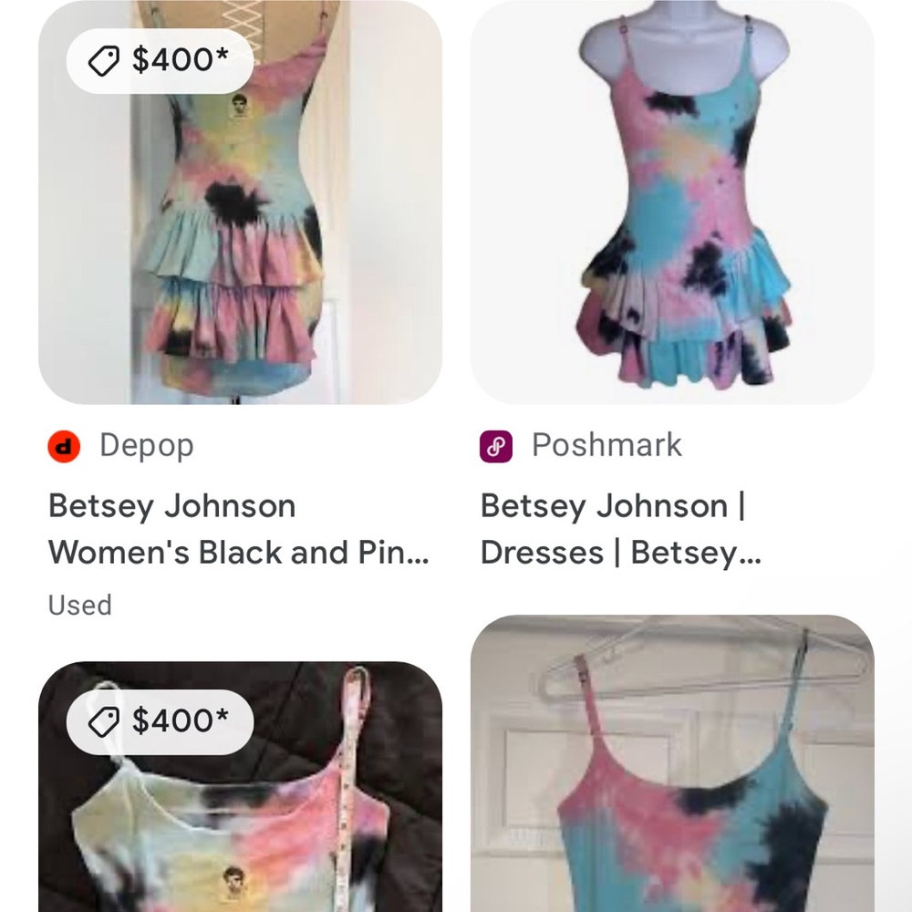 Vintage RARE 90's Vintage Betsey Johnson Archive Tie Dye Ruffle Top Adult XS - Picture 6 of 7